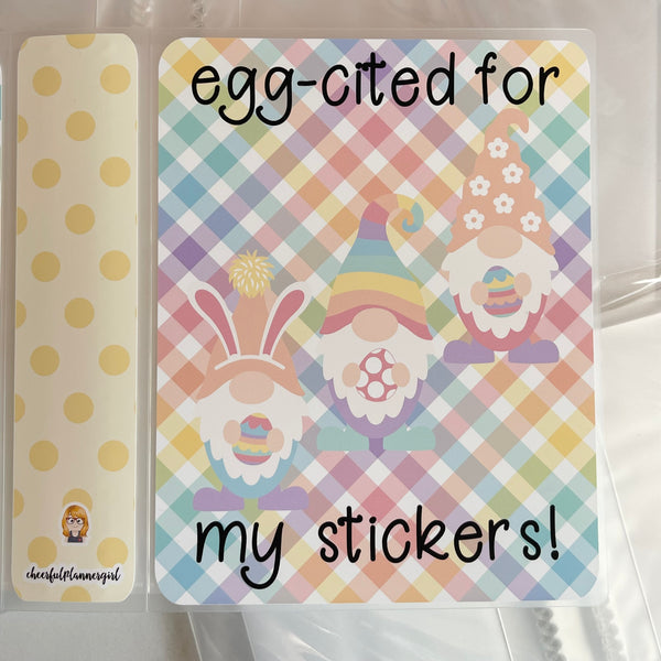 egg-citied for my stickers Sticker Storage Album Choose Size in Drop Down Menu