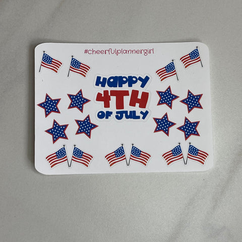 Happy 4th of July Deco Sampler Sticker Sheet