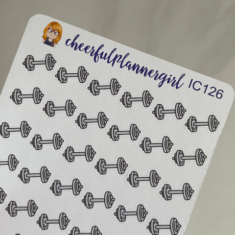 Barbell Weights Planner Stickers Fitness Health Journey