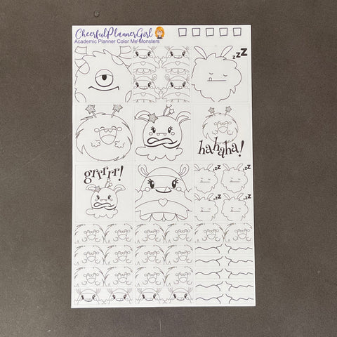 Color Me Monsters for the Academic Planner Weekly Layout