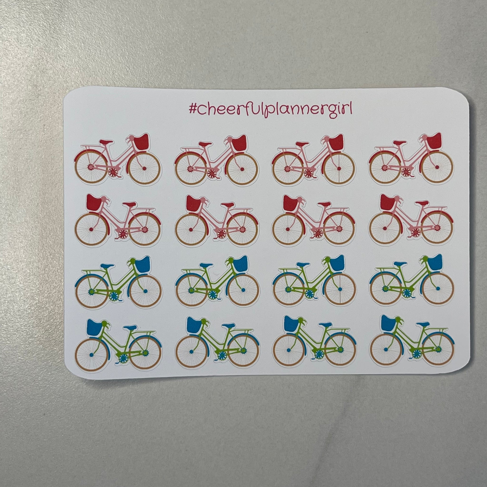 Bicycles Deco Sampler Sticker Sheet