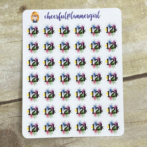 12k Step Goal Planner Stickers