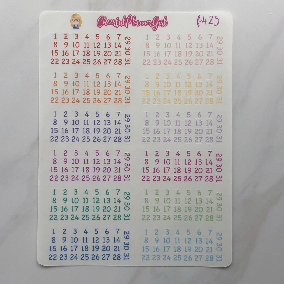 Cosmic Number Stickers for Planners, Mini Date Covers, Homeschool  Countdown, 180 Lesson Planner Stickers, Ombre Calendar Stickers, 