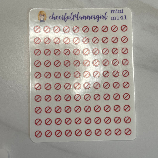 Not Happening Nope No Cancelled Planner Stickers