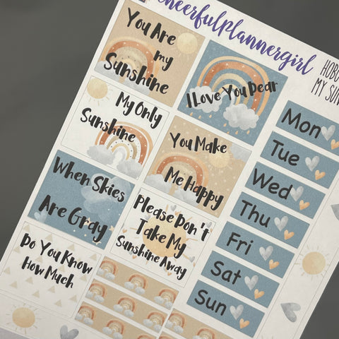 My Sunshine Hobonichi Weeks Weekly Planner Stickers