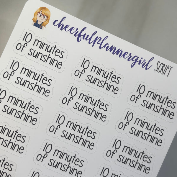 10 minutes of sunshine Script