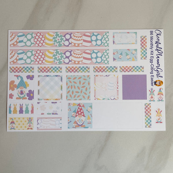 Egg-Citing Monthly Layout Kit for B6 Planners