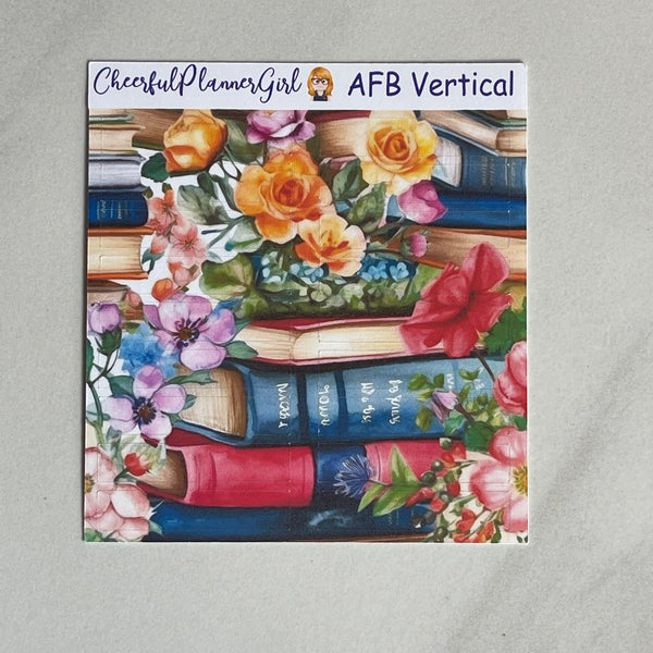 Books and Flowers AFB Vertical Kit Weekly Layout Planner Stickers