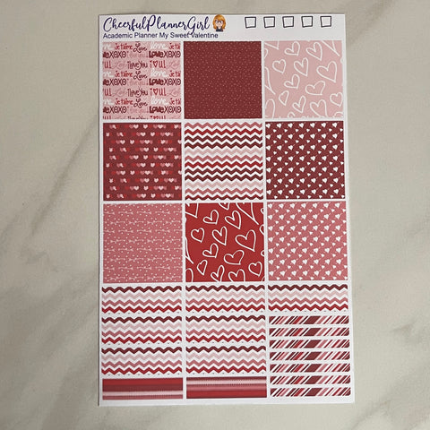 My Sweet Valentine for Academic Planner Weekly Layout