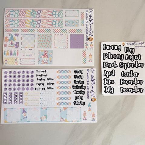 Egg-Citing Monthly Layout Kit for B6 Planners