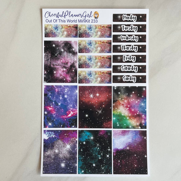Out Of This World Mini Kit Weekly Layout Planner Stickers