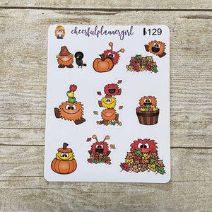 Happy Fall Moonboo the Monster Planner Stickers