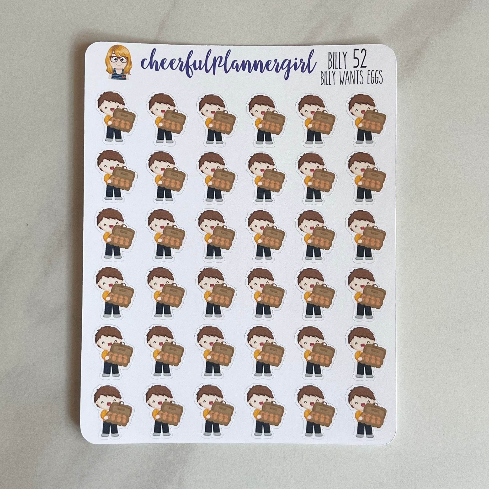 Billy Wants Eggs Planner Stickers