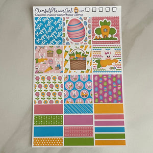 Easter Bunny Carrots for Academic Planner Weekly Layout