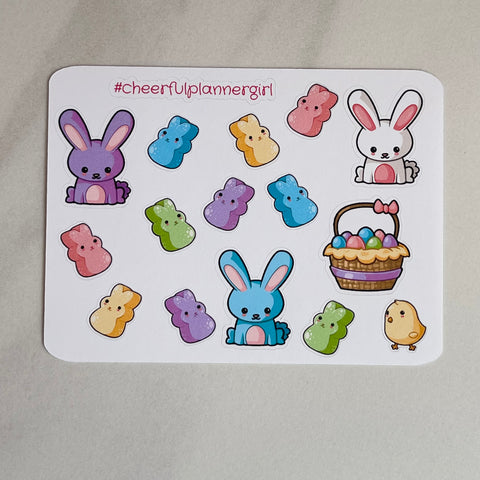 Easter Peeps Deco Sampler Sticker Sheet