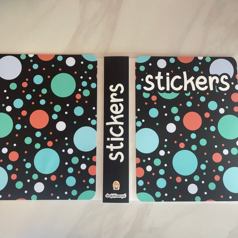 6x8 Extra Large Polka Dot Stickers Storage Album