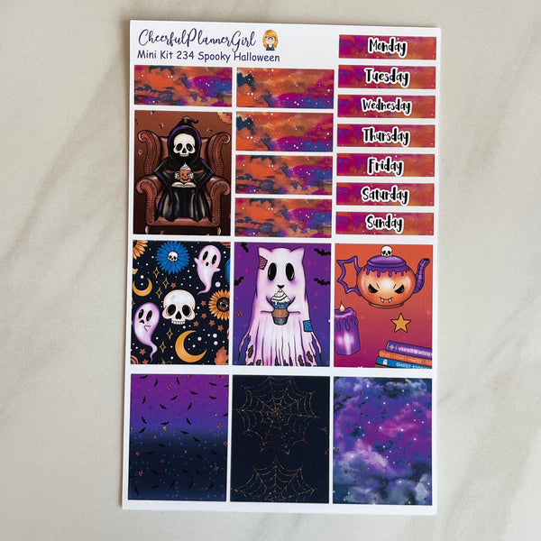 Spooky Halloween Mini Kit Weekly Layout Planner Stickers