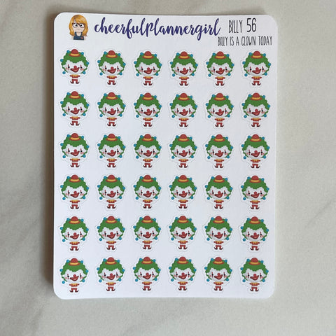 Billy Is A Clown Today Planner Stickers
