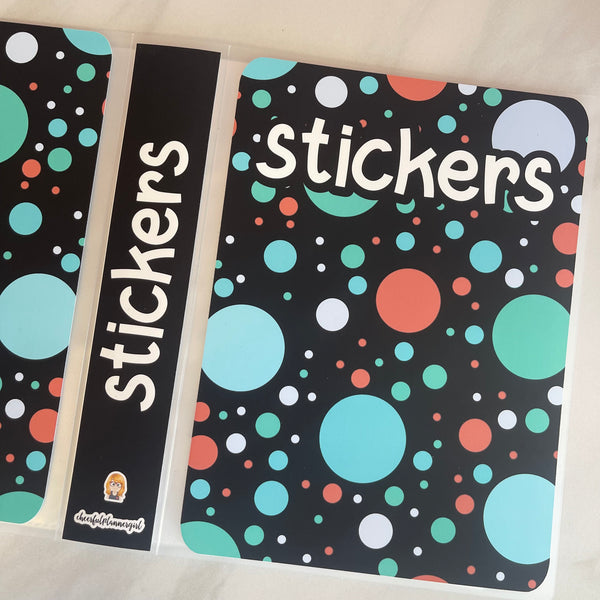 6x8 Extra Large Polka Dot Stickers Storage Album