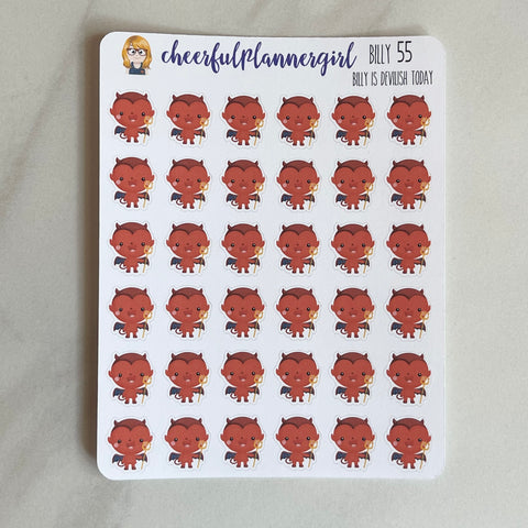 Billy Is Devilish Today Planner Stickers