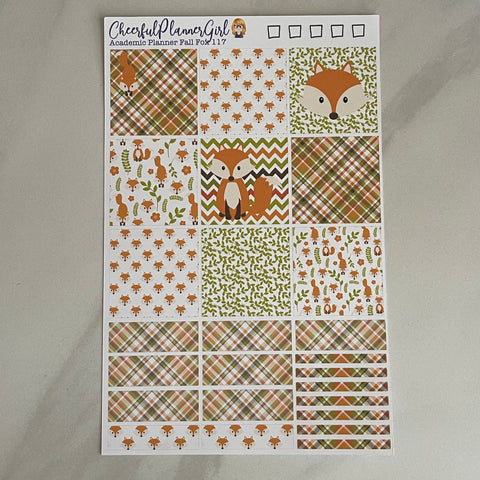 Fall Fox Academic Planner Weekly Layout