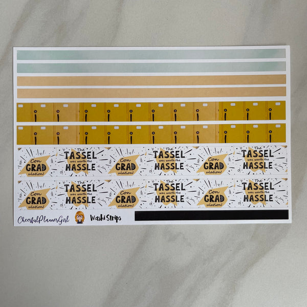 Graduation Standard Vertical Full Kit Weekly Layout Planner Stickers