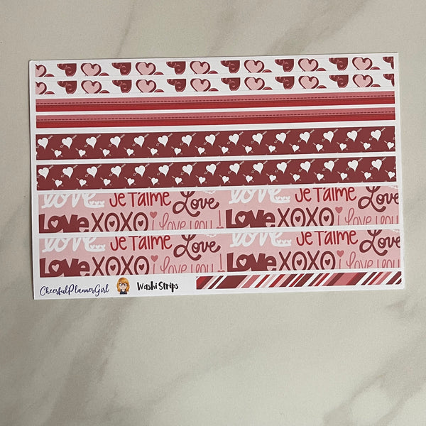 My Sweet Valentine Standard Vertical Full Kit Weekly Layout Planner Stickers