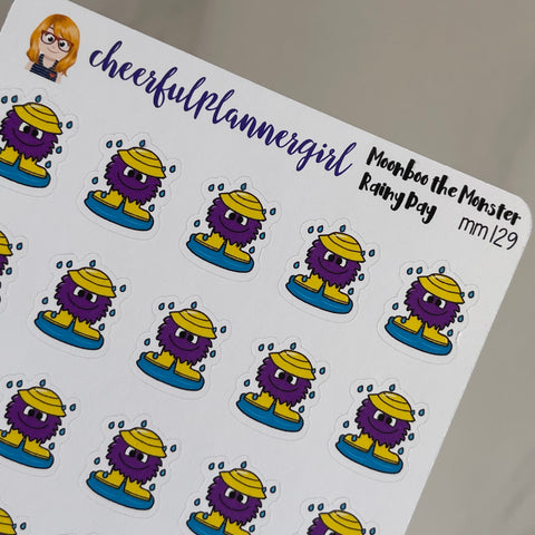 Rainy Day Moonboo the Monster Planner Stickers