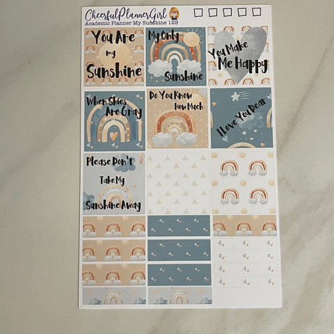 You Are My Sunshine for Academic Planner Weekly Layout