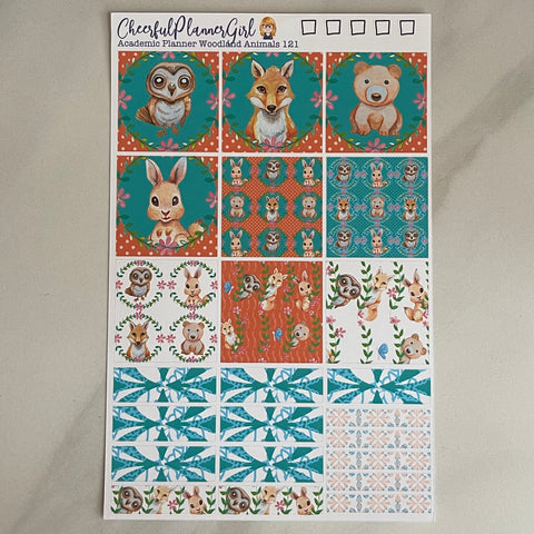 Woodland Animals Academic Planner Weekly Layout