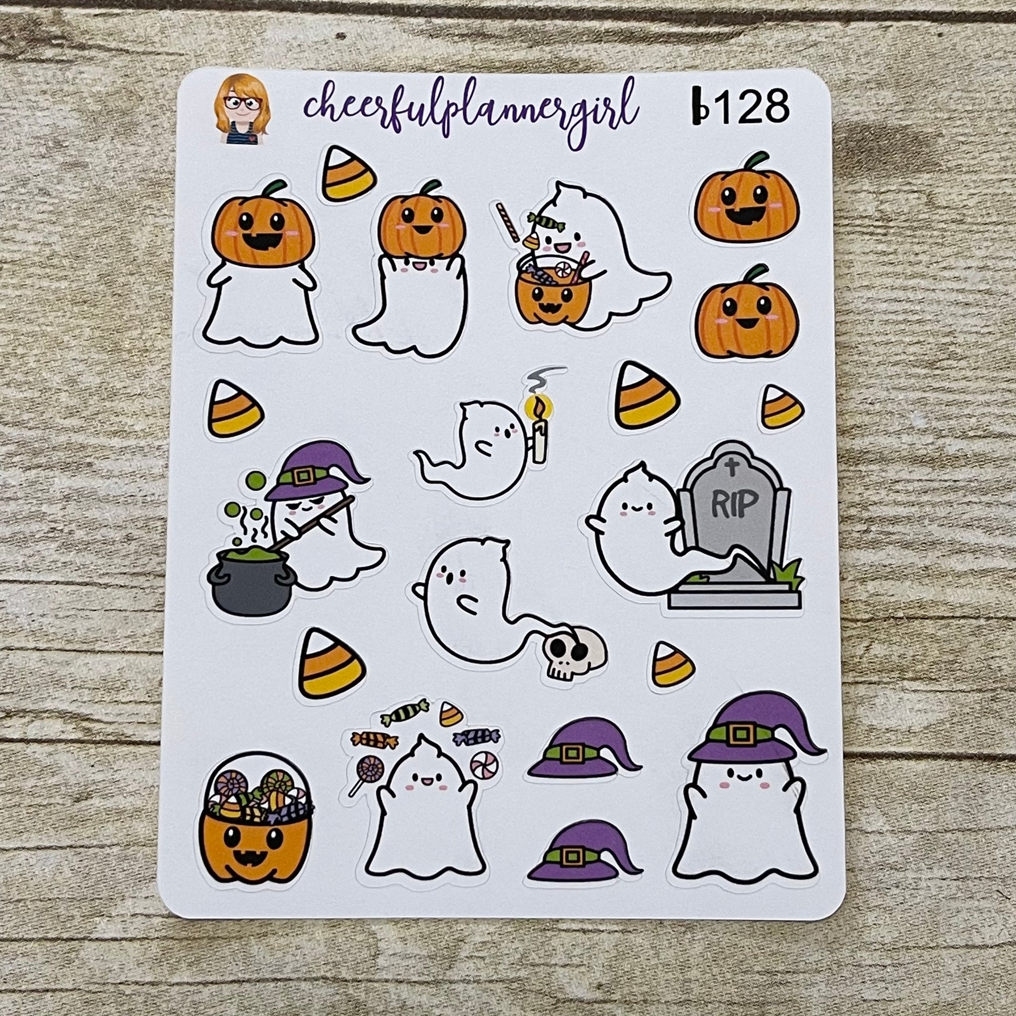 Happy Halloween Ghosts Deco Planner Stickers