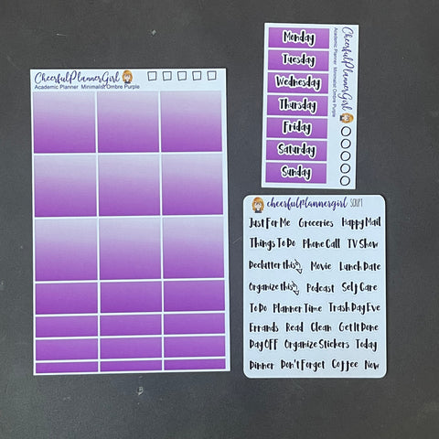 Minimalist Ombre Purple for the Academic Planner Weekly Layout