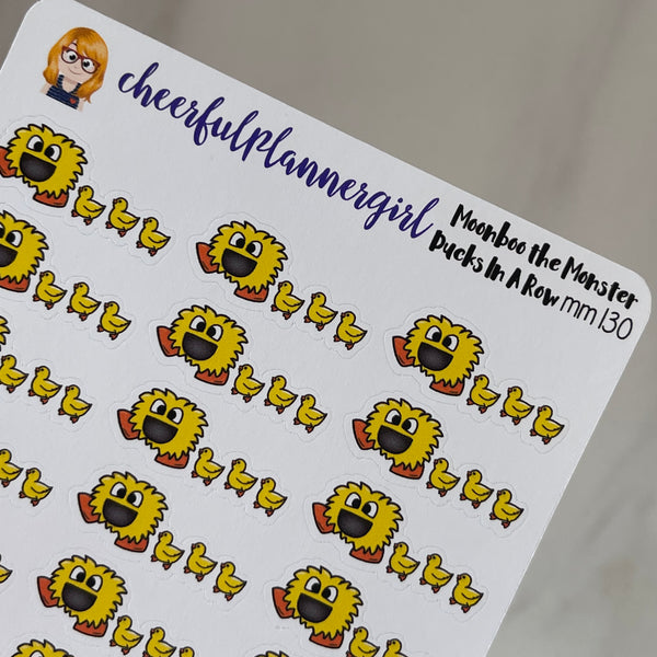 Getting His Ducks In A Row Moonboo the Monster Planner Stickers