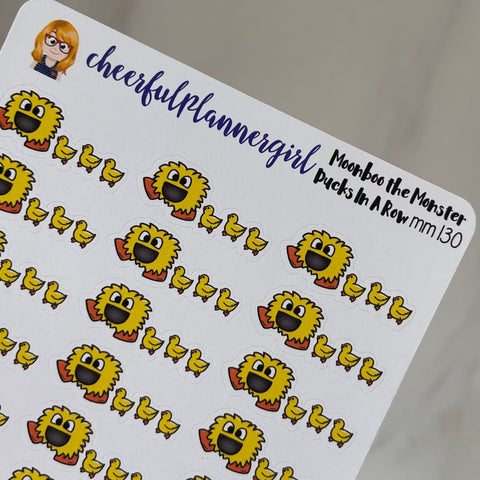 Getting His Ducks In A Row Moonboo the Monster Planner Stickers
