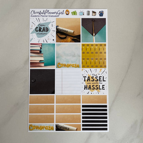 Graduation for Academic Planner Weekly Layout