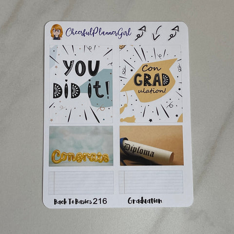 Graduation Planner Stickers Back to Basics