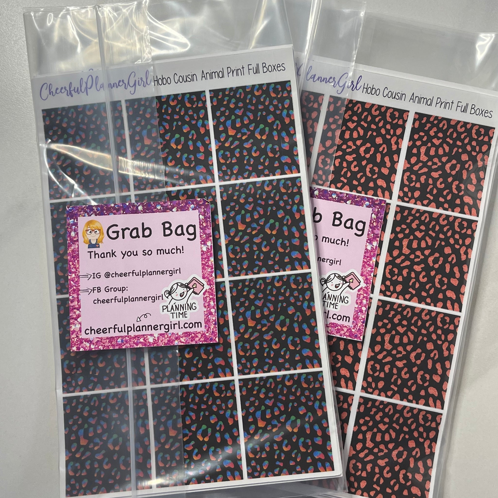 Hobonichi Cousin Animal Print Glitter Collection Mystery Grab Bags