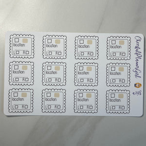Patch Location Tracker Planner Stickers