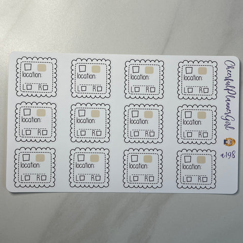 Patch Location Tracker Planner Stickers