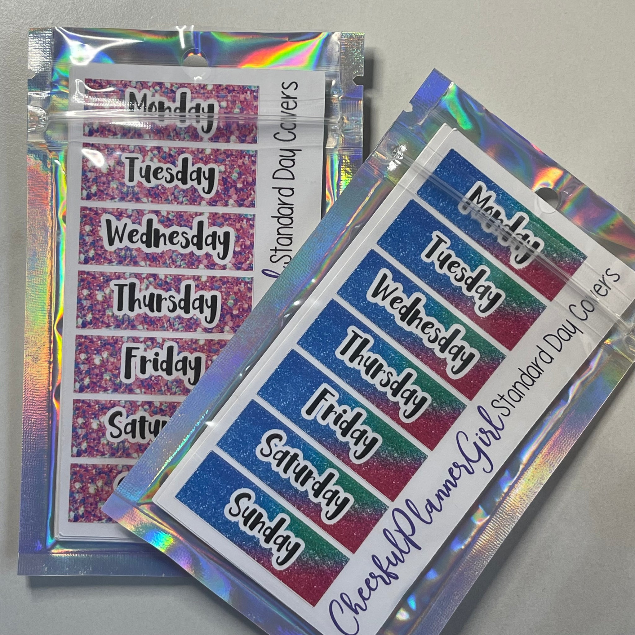 Standard Day Headers from Glitter Collections Mystery Grab Bags