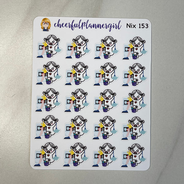 Nixie Rage Cleaning Planner Stickers