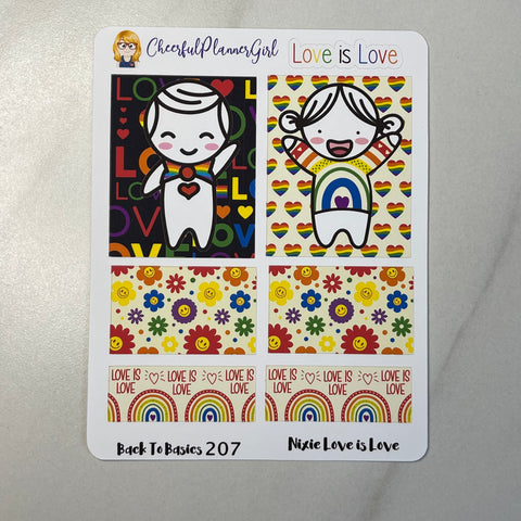 Nixie Love is Love Planner Stickers Back to Basics