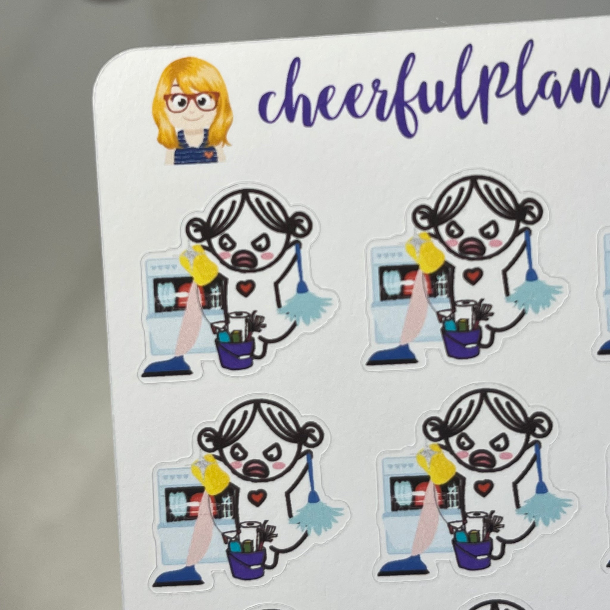 Nixie Rage Cleaning Planner Stickers