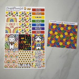 Love is Love Mini Kit Weekly Layout Planner Stickers
