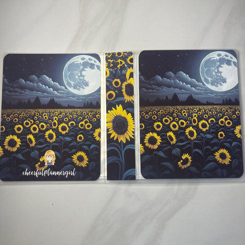 5x7 Large Sunflower Field Sticker Keeper Storage Album