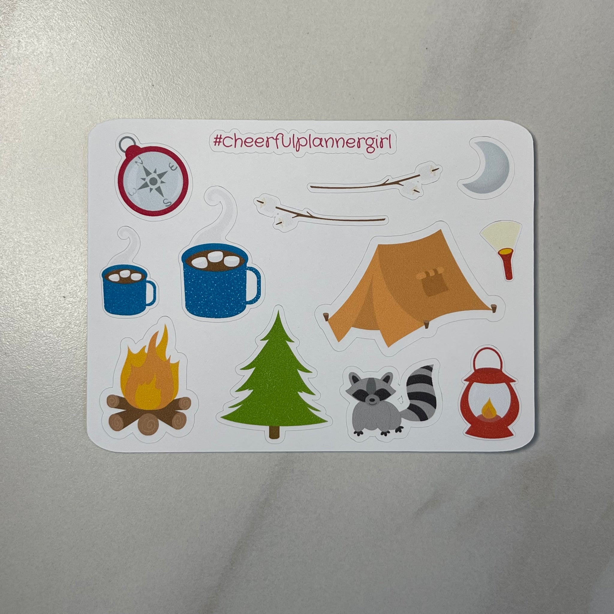 Camping Deco Sampler Sticker Sheet