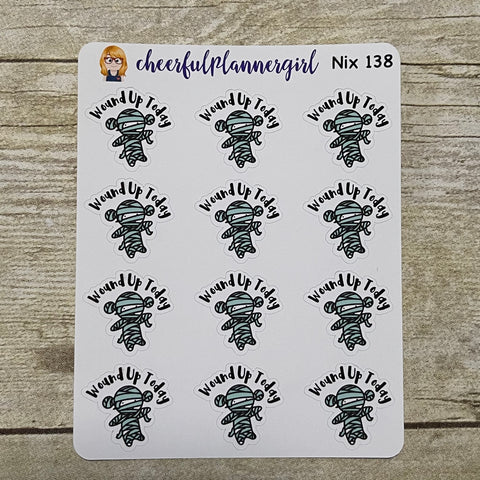 Nixie Wound Up Today Planner Stickers