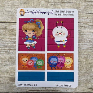 Rainbow Friends Back to Basics Planner Stickers