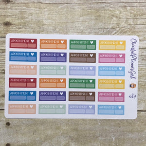 Colorful Appointment Reminder Planner Stickers