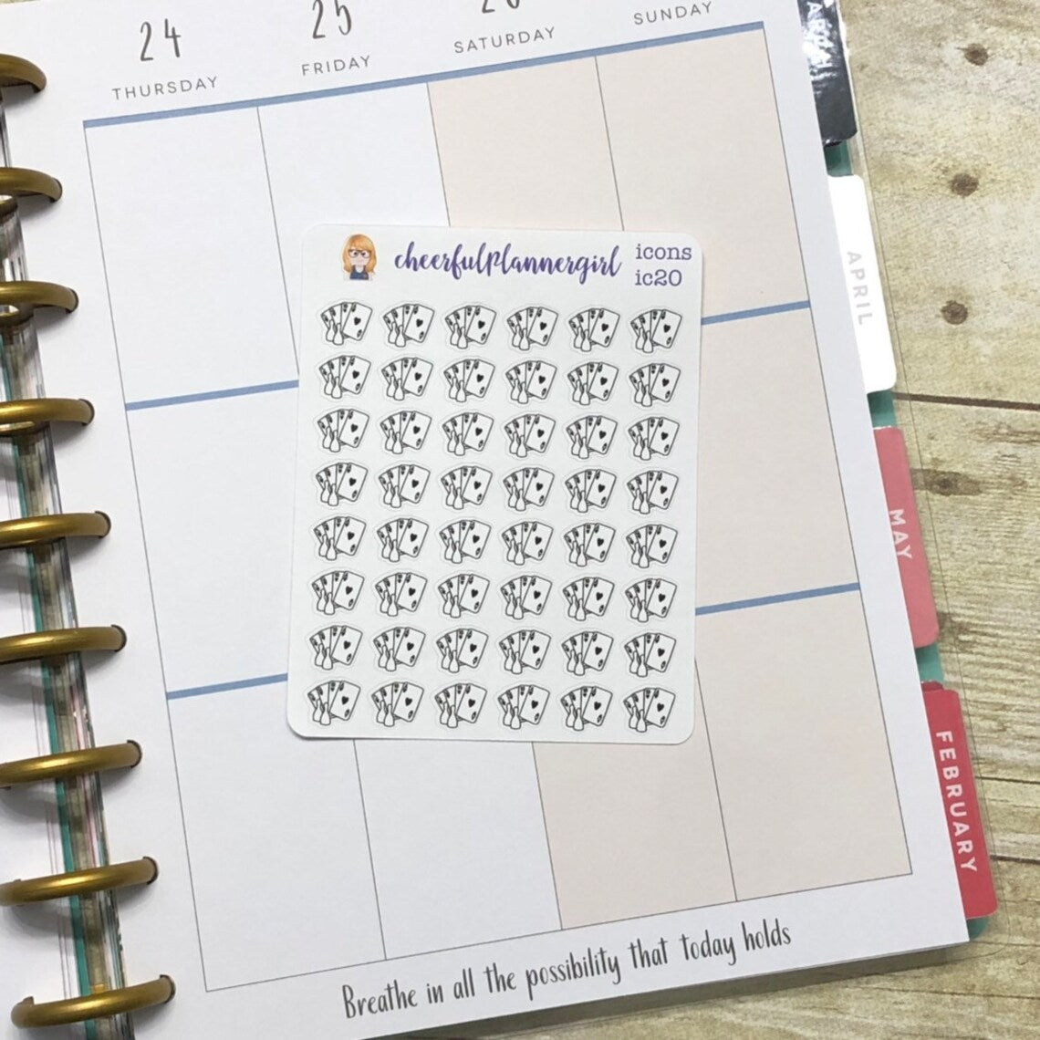 Card Game Planner Stickers